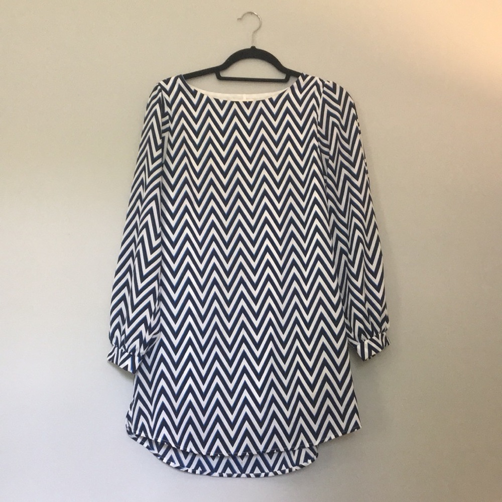 Chevron Everly shift dress